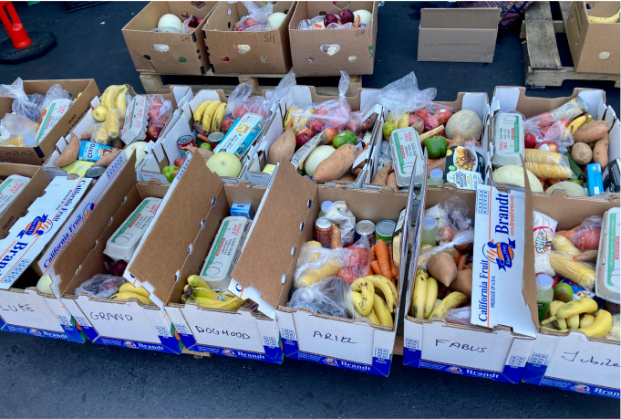 Cultural Nutrition Boxes full of food